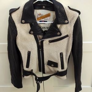 Schott Perfecto Shearling Leather Biker Moto Jacket